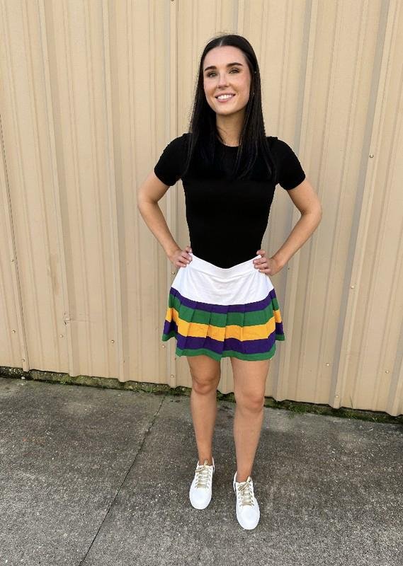 Pleated Adult Skort- White