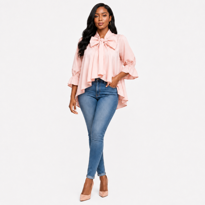 High Low Bow Top