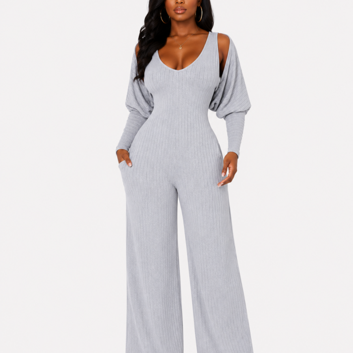 Two Piece Ribbed Jumpsuit