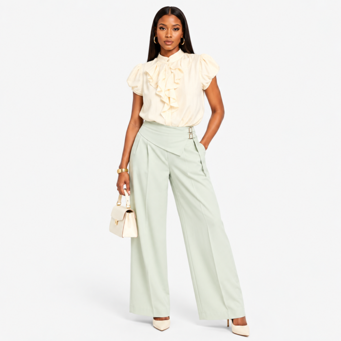 Ruffled Pearl Blouse