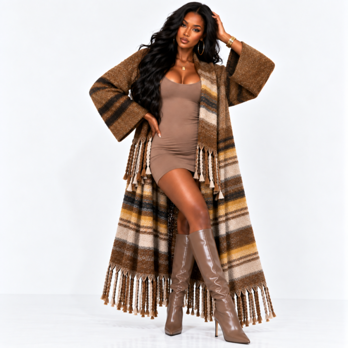 Long Cardigan With Tassels