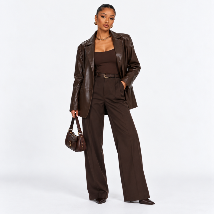 The Boardroom Rebel Leather Blazer Jacket