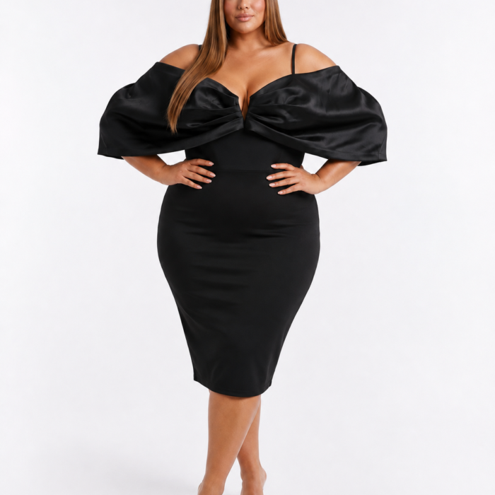 Off the Shoulder Bow Dress