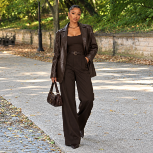 Katie Holmes Autumn Style: Recreate Her Look with a Leather Blazer
